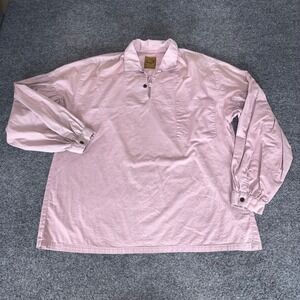 Wahmaker True West Mens Pink Frontier Pullover Western Shirt Large Wahoo Maker